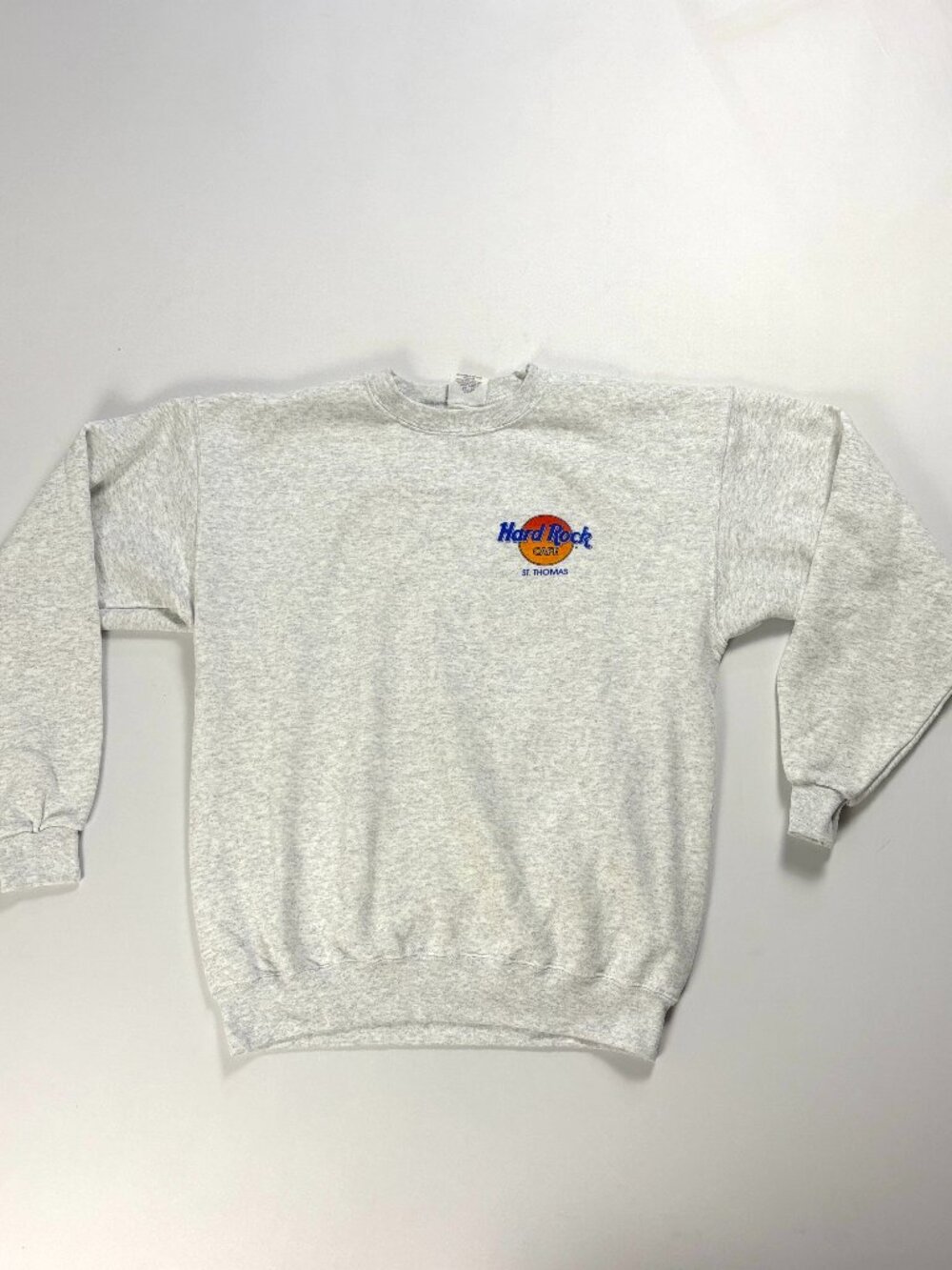 Vintage Hard Rock Cafe St. Thomas Crewneck Sweatshirt Gray Sz L All Is One